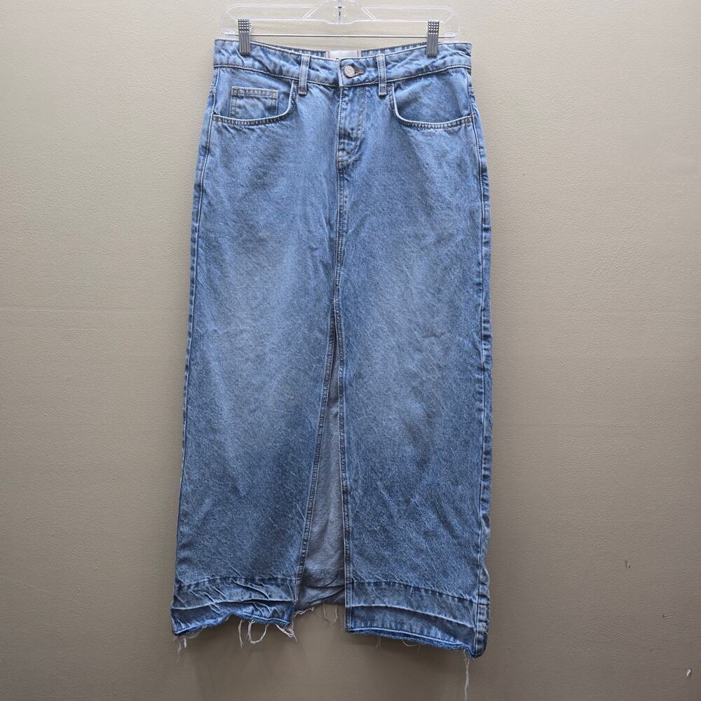 BDG Denim Maxi Skirt Denim Jean Midi Long 90s Y2K Mandi Slit Size Small UO